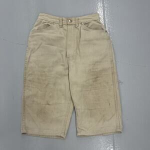 Vintage 70s Wrangler Beige Canvas Long Shorts 24x12